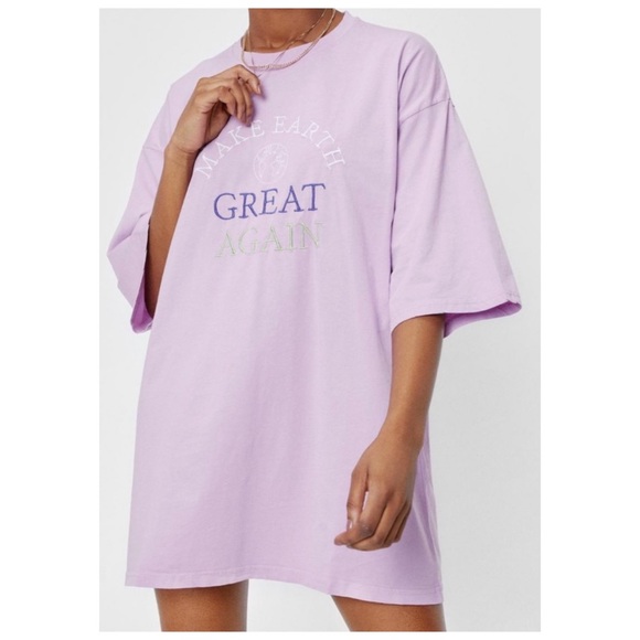 Nasty Gal Dresses & Skirts - Nasty Gal Make Earth Great Again Tshirt Dress
